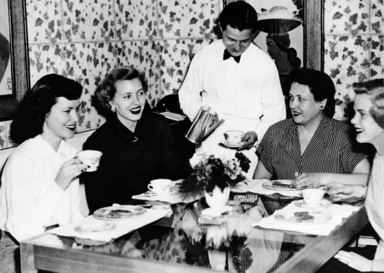 My mom (second from left) at a luncheon shortly before she married my dad.