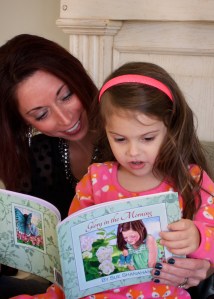 Jennifer reading to Kendall